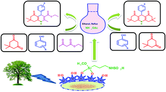 Graphical abstract: Covalently anchored sulfamic acid on cellulose as heterogeneous solid acid catalyst for the synthesis of structurally symmetrical and unsymmetrical 1,4-dihydropyridine derivatives