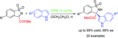 Graphical abstract: Enantioselective synthesis of cyclic quaternary α-amino acid derivatives by chiral phosphoric acid catalysis