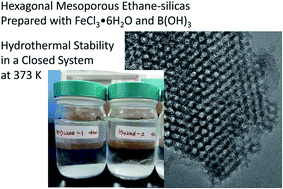 Graphical abstract: Preparation of highly ordered mesoporous ethane–silicas under weakly acidic conditions and their hydrothermal stability
