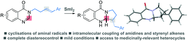 Graphical abstract: Reductive cyclisations of amidines involving aminal radicals
