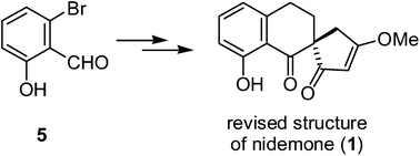 Graphical abstract: Total synthesis and structural revision of (±)-nidemone