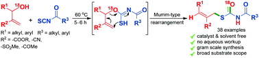 Graphical abstract: A cascade synthesis of S-allyl benzoylcarbamothioates via Mumm-type rearrangement