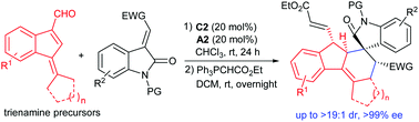 图形摘要：通过三乙胺活化的苯并富勒烯基2,4-二烯的不对称二烯醛环加成