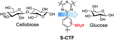 Graphical abstract: Sulfonated covalent triazine-based frameworks as catalysts for the hydrolysis of cellobiose to glucose