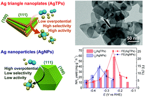 Graphical abstract: Morphology-dependent electrocatalytic nitrogen reduction on Ag triangular nanoplates