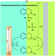 Graphical abstract: Photoelectrochemical cell for P–H/C–H cross-coupling with hydrogen evolution