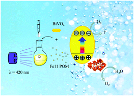 Graphical abstract: A stable iron-containing polyoxometalate coupled with semiconductor for efficient photocatalytic water oxidation under acidic condition