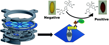 Graphical abstract: Rotary manifold for automating a paper-based Salmonella immunoassay