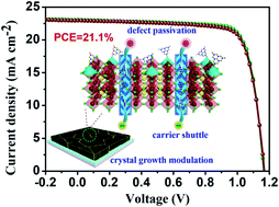 Graphical abstract: Enhanced efficacy of defect passivation and charge extraction for efficient perovskite photovoltaics with a small open circuit voltage loss