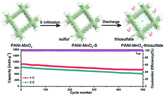 Graphical abstract: A flexible, hierarchically porous PANI/MnO2 network with fast channels and an extraordinary chemical process for stable fast-charging lithium–sulfur batteries
