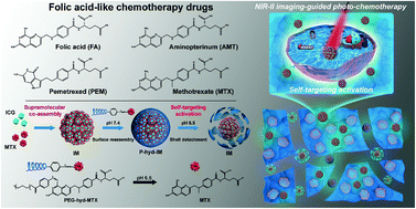 Graphical abstract: Tumor acidity-responsive carrier-free nanodrugs based on targeting activation via ICG-templated assembly for NIR-II imaging-guided photothermal–chemotherapy