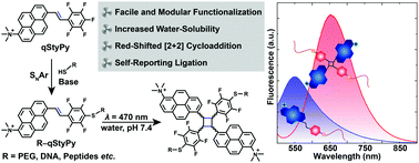 Graphical abstract: Modular functionalization and hydrogel formation via red-shifted and self-reporting [2+2] cycloadditions