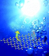 Graphical abstract: Two-dimensional metal-free boron chalcogenides B2X3 (X = Se and Te) as photocatalysts for water splitting under visible light
