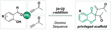Graphical abstract: A phosphine-mediated domino sequence of salicylaldehyde with but-3-yn-2-one: rapid access to chromanone