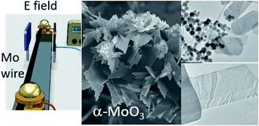 Graphical abstract: Influence of an external electric field on the rapid synthesis of MoO3 micro- and nanostructures by Joule heating of Mo wires