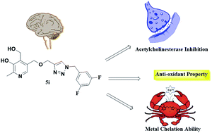 Graphical abstract: Design, synthesis, biological evaluation and molecular docking study of novel pyridoxine–triazoles as anti-Alzheimer's agents