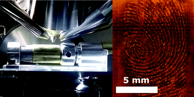 Graphical abstract: Imaging mass spectrometry of fingermarks on brass bullet casings using sample rotation