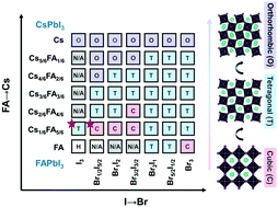 Graphical abstract: Identifying high-performance and durable methylammonium-free lead halide perovskites via high-throughput synthesis and characterization
