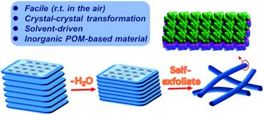 Graphical abstract: Solvent-driven crystal–crystal transformation and morphology change in a 2D layered inorganic POM-based framework