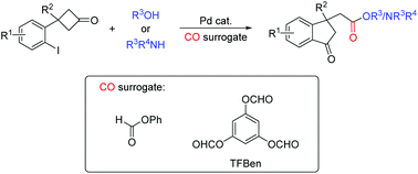Graphical abstract: Palladium-catalyzed gaseous CO-free carbonylative C–C bond activation of cyclobutanones
