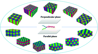 Graphical abstract: A simulation study of the self-assembly of ABC star terpolymers confined between two parallel surfaces