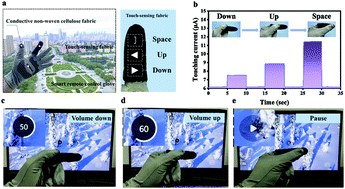 Graphical abstract: Touch-sensing fabric encapsulated with hydrogel for human–computer interaction