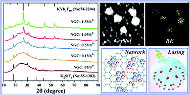Graphical abstract: In situ dopant-induced nano-crystallization of rare-earth-fluoride crystals in phase-separated networks for highly-efficient photoemission and photonic devices