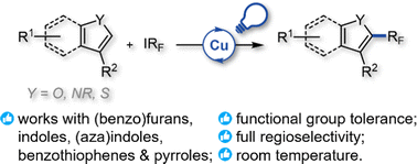 Graphical abstract: Photoinduced, copper-catalysed direct perfluoroalkylation of heteroarenes