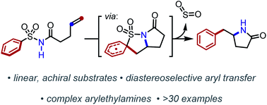 Graphical abstract: Catalytic intramolecular aminoarylation of unactivated alkenes with aryl sulfonamides