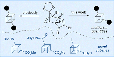 Graphical abstract: A practical synthesis of 1,3-disubstituted cubane derivatives