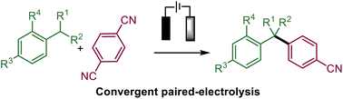 Graphical abstract: Benzylic C–H arylation with dicyanoarenes via convergent paired electrolysis