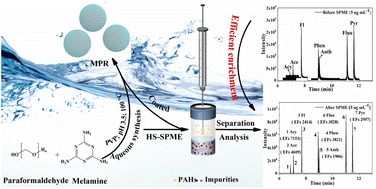 Graphical abstract: Development of a high-efficiency and environmentally friendly melamine–formaldehyde resin-based solid phase microextraction fiber for enhanced extraction of polycyclic aromatic hydrocarbons from environmental water