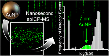 Graphical abstract: Single particle inductively coupled plasma mass spectrometry with nanosecond time resolution