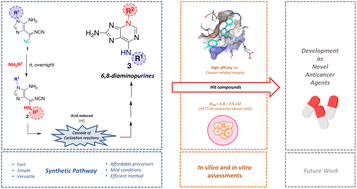 Graphical abstract: Synthesis of 6,8-diaminopurines via acid-induced cascade cyclization of 5-aminoimidazole precursors and preliminary anticancer evaluation