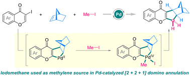 Graphical abstract: Iodomethane in C1 chemistry: application in palladium-catalyzed [2 + 2 + 1] annulation