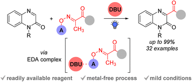 Graphical abstract: Metal- and photocatalyst-free approach to visible-light-induced acylation of quinoxalinones