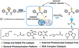 Graphical abstract: Thiourea as a precatalyst for the electron donor–acceptor complex photoactivation platform of oxime esters