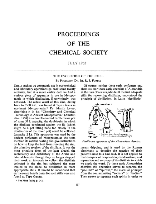 Proceedings of the Chemical Society. July 1962