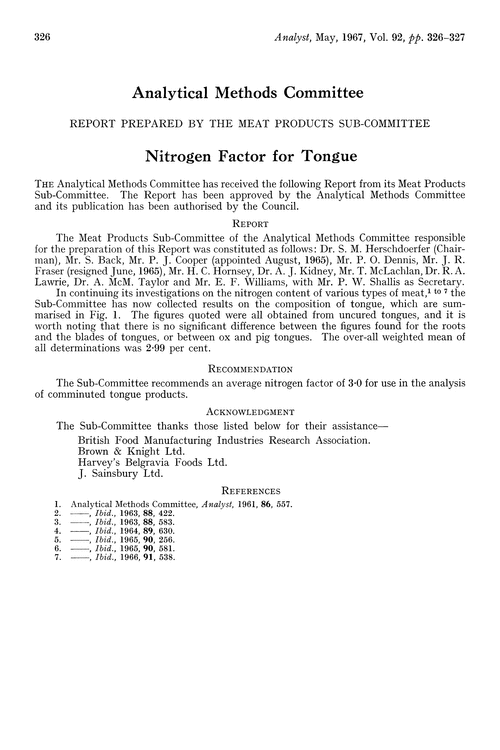 Nitrogen factor for tongue