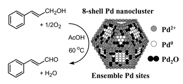 Graphical abstract: Highly selective oxidation of allylic alcohols catalysed by monodispersed 8-shell Pd nanoclusters in the presence of molecular oxygen