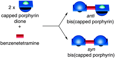 Graphical abstract: The synthesis and studies towards the self-replication of bis(capped porphyrins)