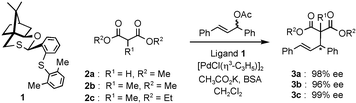 Graphical abstract: Novel and efficient chiral sulfideoxathiane ligands for palladium-catalyzed asymmetric allylic alkylation