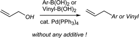 Graphical abstract: Palladium(0)-catalyzed direct cross-coupling reaction of allyl alcohols with aryl- and vinyl-boronic acids