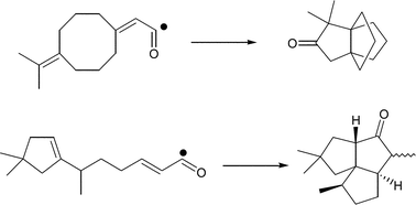 Graphical abstract: Tandem cyclisations involving α-ketenyl alkyl radicals. New syntheses of the natural triquinanes pentalenene and modhephene