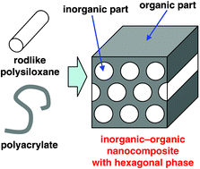Graphical abstract: Preparation of higher-ordered inorganic–organic nanocomposite composed of rodlike cationic polysiloxane and polyacrylate