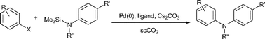 Graphical abstract: Palladium catalysed aryl amination reactions in supercritical carbon dioxide