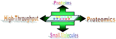 Graphical abstract: Protein and small molecule microarrays: powerful tools for high-throughput proteomics