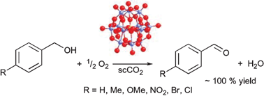 Graphical abstract: Selective aerobic oxidation in supercritical carbon dioxide catalyzed by the H5PV2Mo10O40 polyoxometalate
