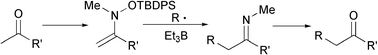 Graphical abstract: Tin-free radical alkylation of ketones viaN-silyloxy enamines