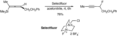 Graphical abstract: Synthesis of propargylic fluorides from allenylsilanes